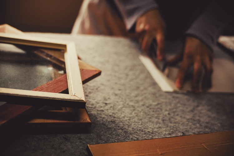 Crafting a personalized photo frame for a cherished image of a departed loved one